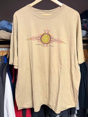 Anvil Leesburg Bikefest Florida Double-Sided Graphic T-Shirt Tan Men’s 2X